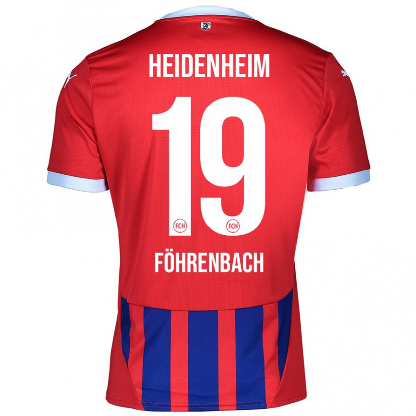 Kandiny Herren Jonas Föhrenbach #19 Rot Blau Heimtrikot Trikot 2024/25 T-Shirt