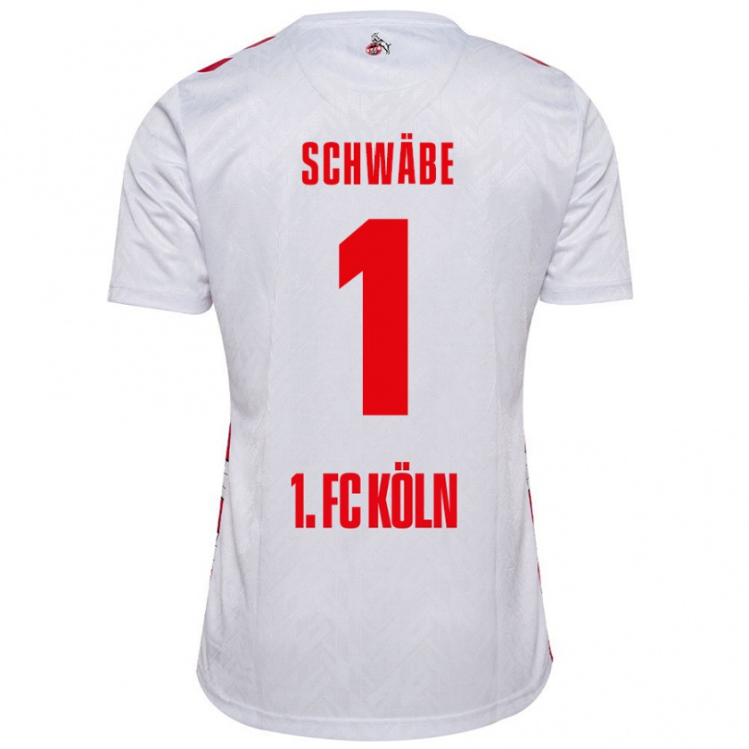 Kandiny Herren Marvin Schwäbe #1 Weiß Rot Heimtrikot Trikot 2024/25 T-Shirt