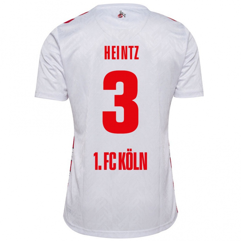 Kandiny Herren Dominique Heintz #3 Weiß Rot Heimtrikot Trikot 2024/25 T-Shirt