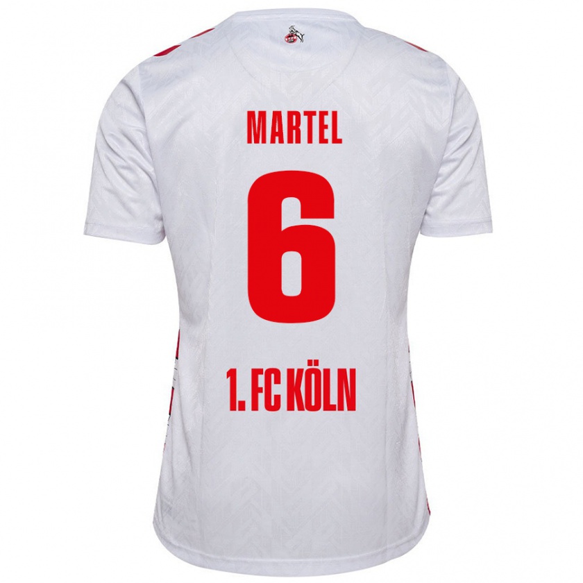 Kandiny Herren Eric Martel #6 Weiß Rot Heimtrikot Trikot 2024/25 T-Shirt