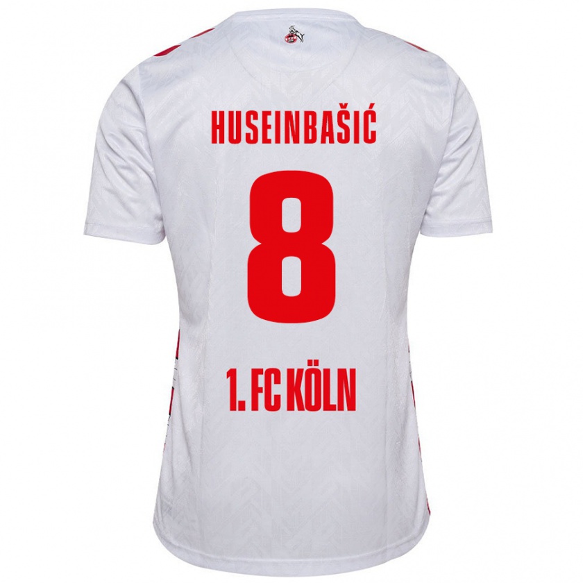 Kandiny Herren Denis Huseinbasic #8 Weiß Rot Heimtrikot Trikot 2024/25 T-Shirt