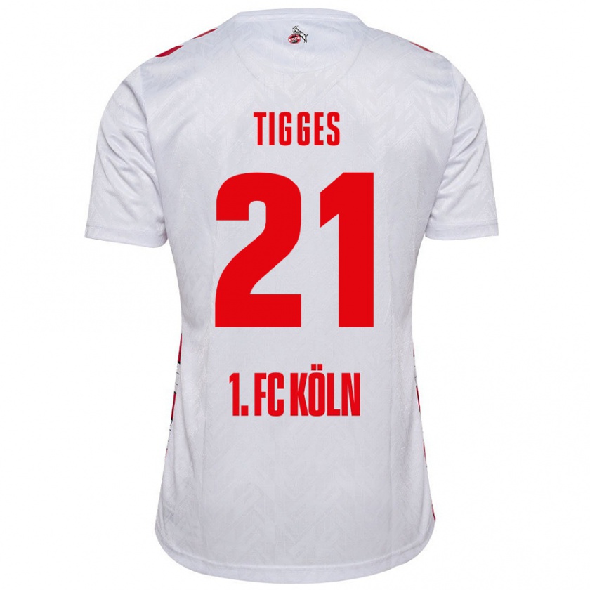 Kandiny Herren Steffen Tigges #21 Weiß Rot Heimtrikot Trikot 2024/25 T-Shirt