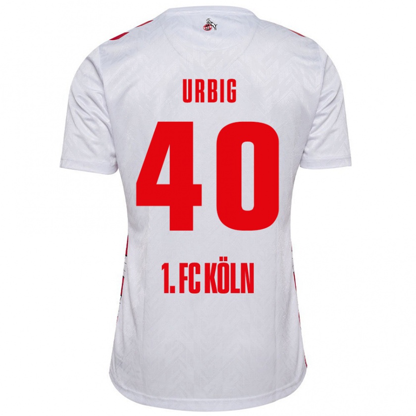 Kandiny Herren Jonas Urbig #40 Weiß Rot Heimtrikot Trikot 2024/25 T-Shirt