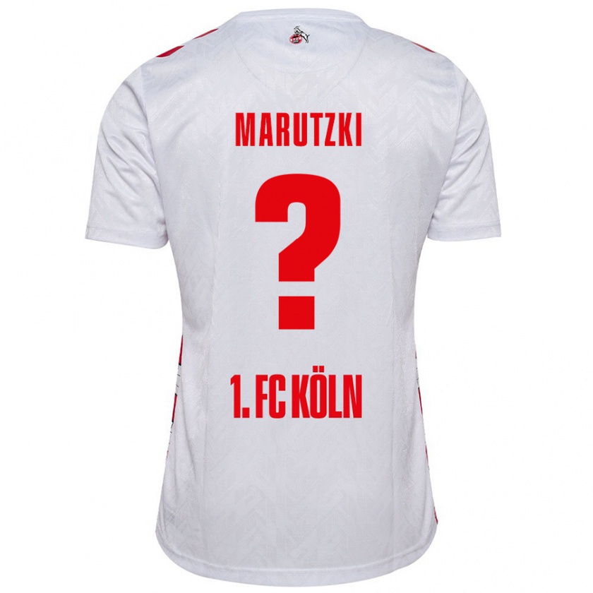 Kandiny Herren Mikolaj Marutzki #0 Weiß Rot Heimtrikot Trikot 2024/25 T-Shirt