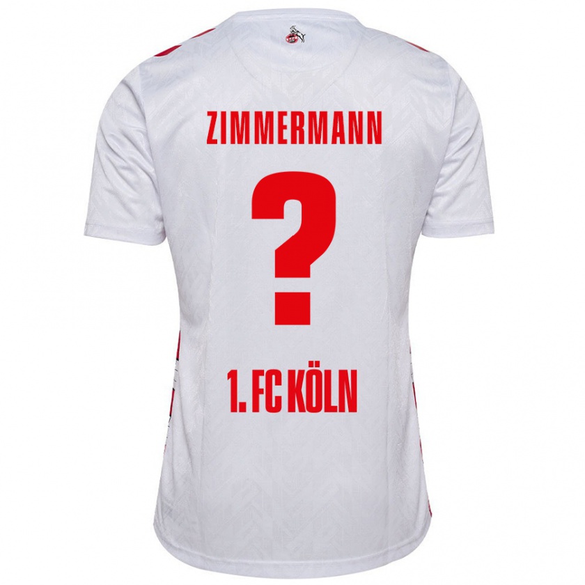 Kandiny Herren Nick Zimmermann #0 Weiß Rot Heimtrikot Trikot 2024/25 T-Shirt