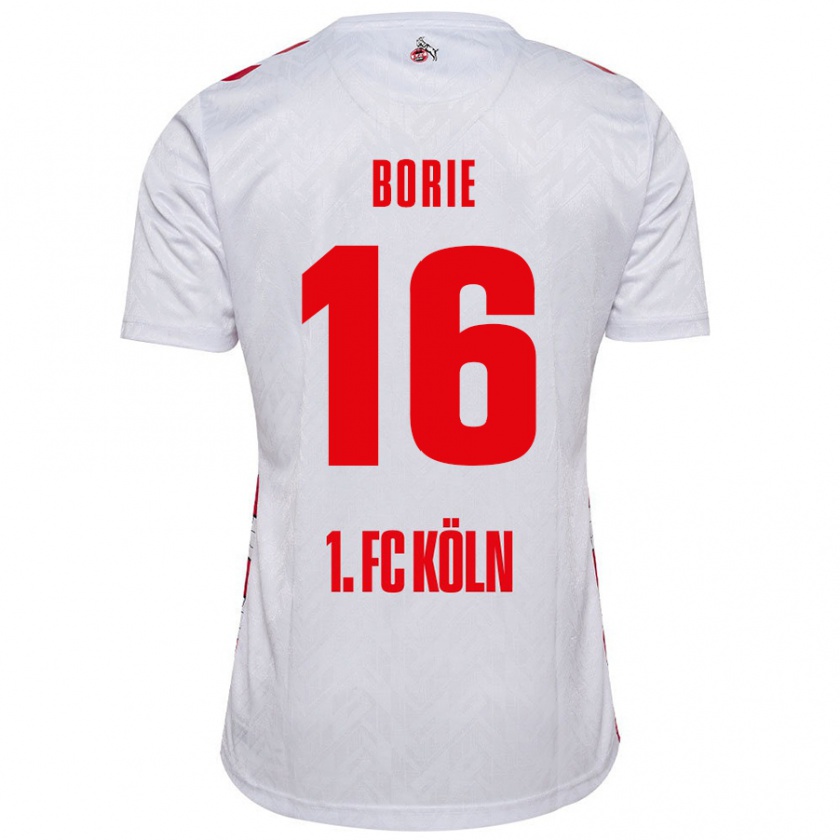 Kandiny Herren Etienne Borie #16 Weiß Rot Heimtrikot Trikot 2024/25 T-Shirt