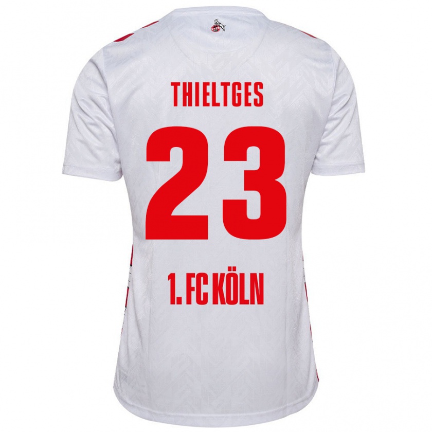 Kandiny Herren Phil Thieltges #23 Weiß Rot Heimtrikot Trikot 2024/25 T-Shirt