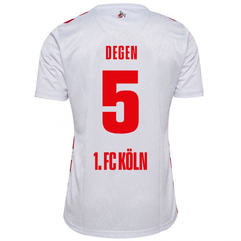 Kandiny Herren Celina Degen #5 Weiß Rot Heimtrikot Trikot 2024/25 T-Shirt