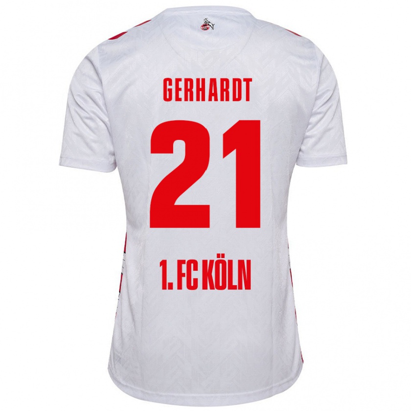 Kandiny Herren Anna Gerhardt #21 Weiß Rot Heimtrikot Trikot 2024/25 T-Shirt