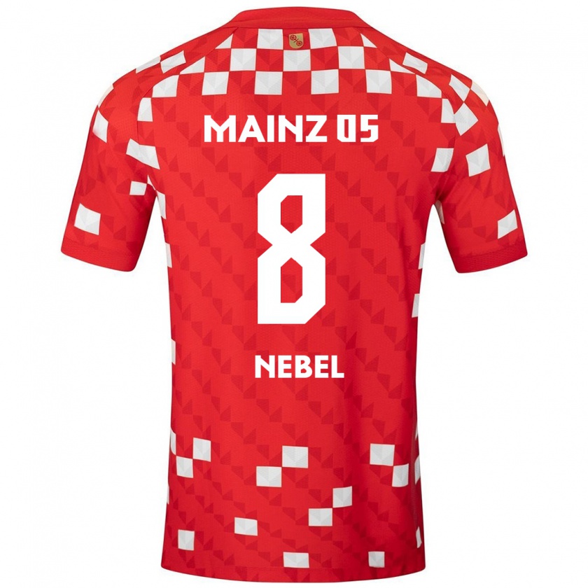 Kandiny Herren Paul Nebel #8 Weiß Rot Heimtrikot Trikot 2024/25 T-Shirt