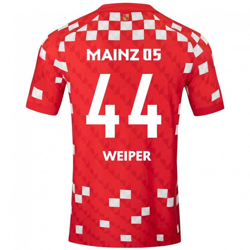 Kandiny Herren Nelson Weiper #44 Weiß Rot Heimtrikot Trikot 2024/25 T-Shirt