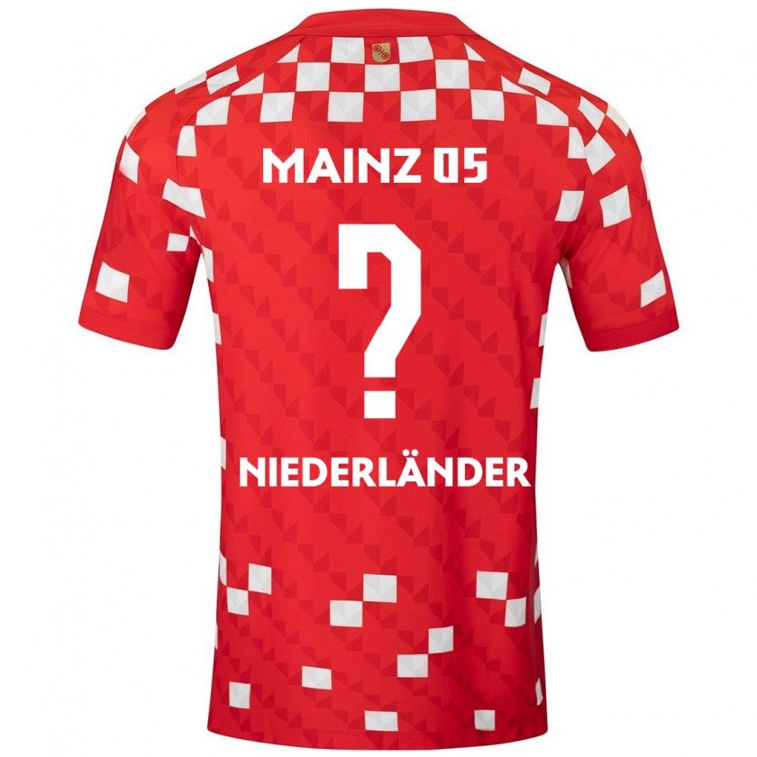 Kandiny Herren Lennart Niederländer #0 Weiß Rot Heimtrikot Trikot 2024/25 T-Shirt