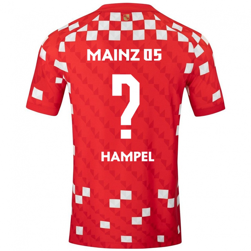 Kandiny Herren Luca Hampel #0 Weiß Rot Heimtrikot Trikot 2024/25 T-Shirt