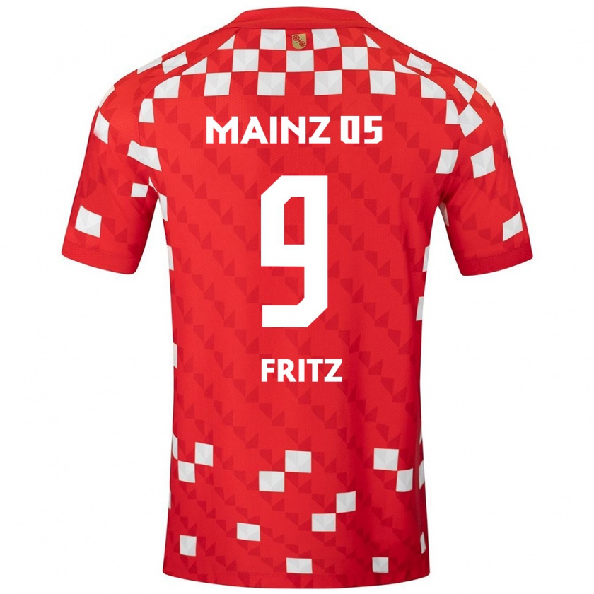 Kandiny Herren April Fritz #9 Weiß Rot Heimtrikot Trikot 2024/25 T-Shirt