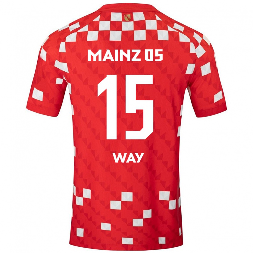 Kandiny Herren Cecilia Way #15 Weiß Rot Heimtrikot Trikot 2024/25 T-Shirt