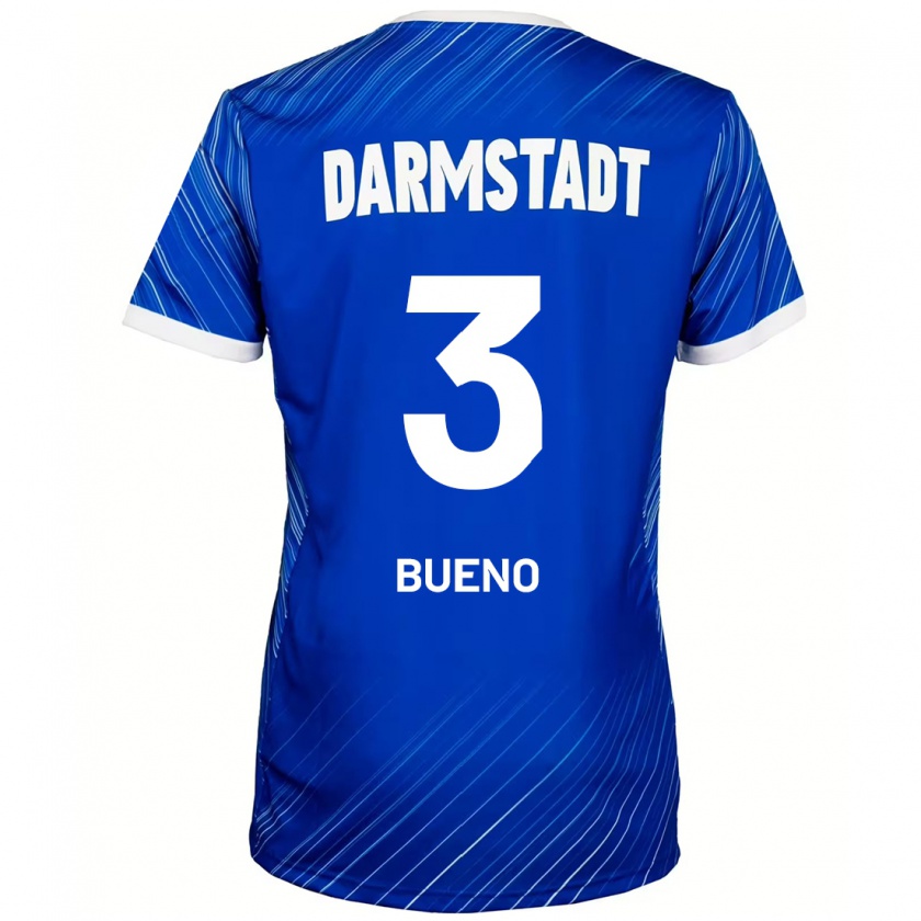 Kandiny Herren Guille Bueno #3 Blau Weiß Heimtrikot Trikot 2024/25 T-Shirt