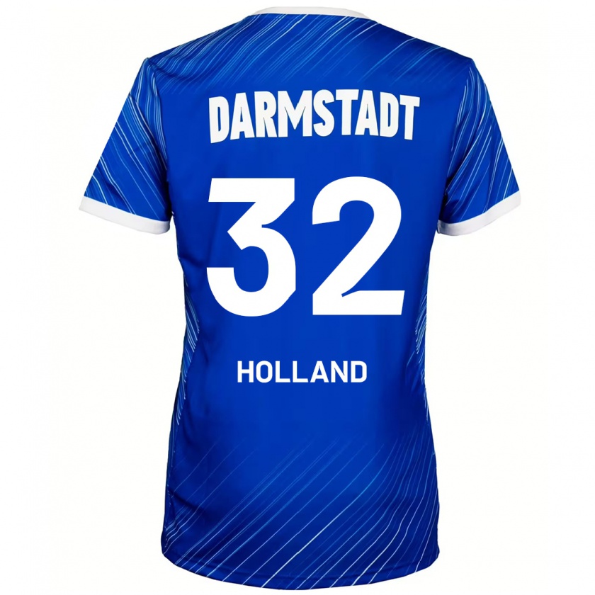 Kandiny Herren Fabian Holland #32 Blau Weiß Heimtrikot Trikot 2024/25 T-Shirt