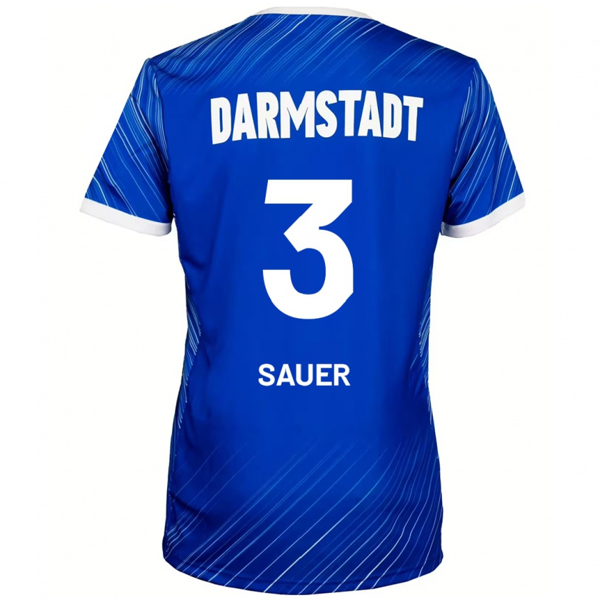 Kandiny Herren Nick Sauer #3 Blau Weiß Heimtrikot Trikot 2024/25 T-Shirt