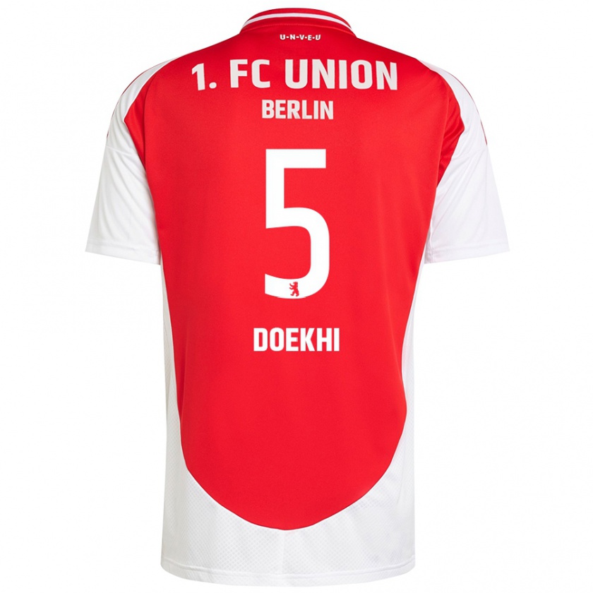 Kandiny Herren Danilho Doekhi #5 Rot Weiß Heimtrikot Trikot 2024/25 T-Shirt