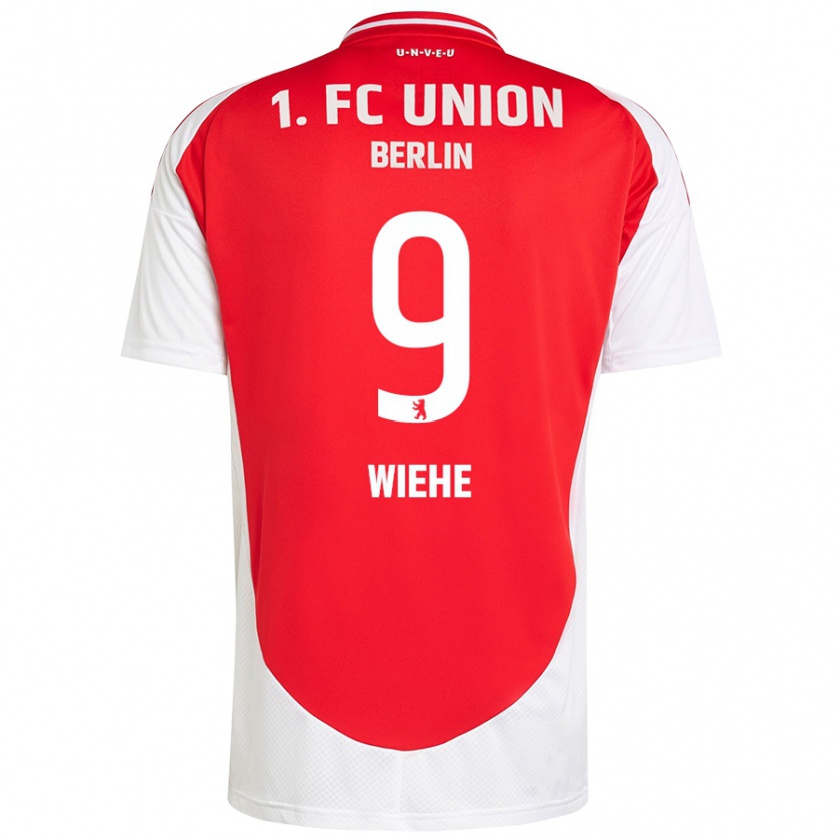 Kandiny Herren Jakob Wiehe #9 Rot Weiß Heimtrikot Trikot 2024/25 T-Shirt