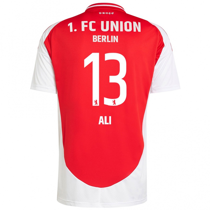 Kandiny Herren Suheib-Elias Ali #13 Rot Weiß Heimtrikot Trikot 2024/25 T-Shirt