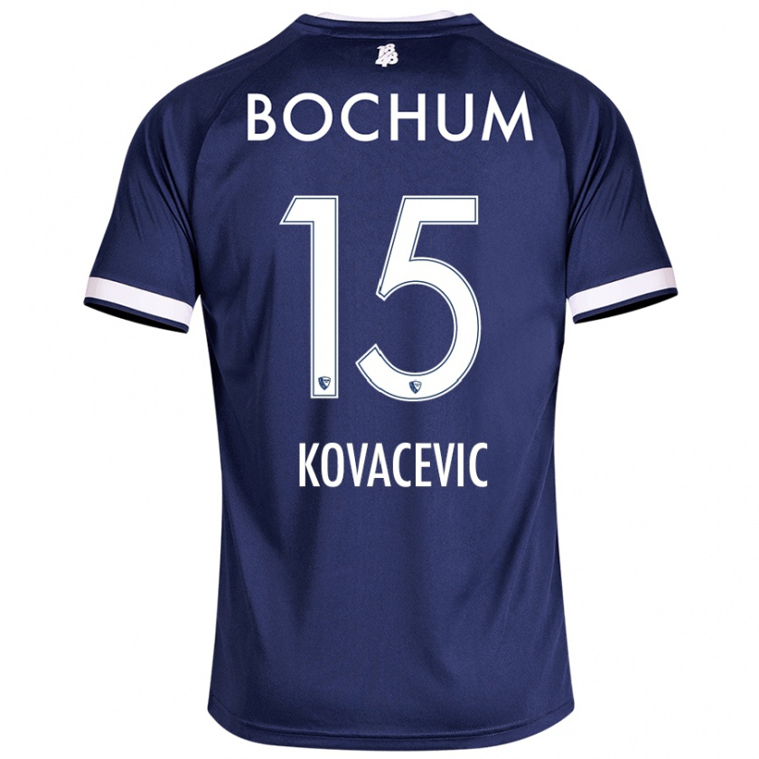 Kandiny Herren Elhan Kovacevic #15 Dunkelblau Heimtrikot Trikot 2024/25 T-Shirt