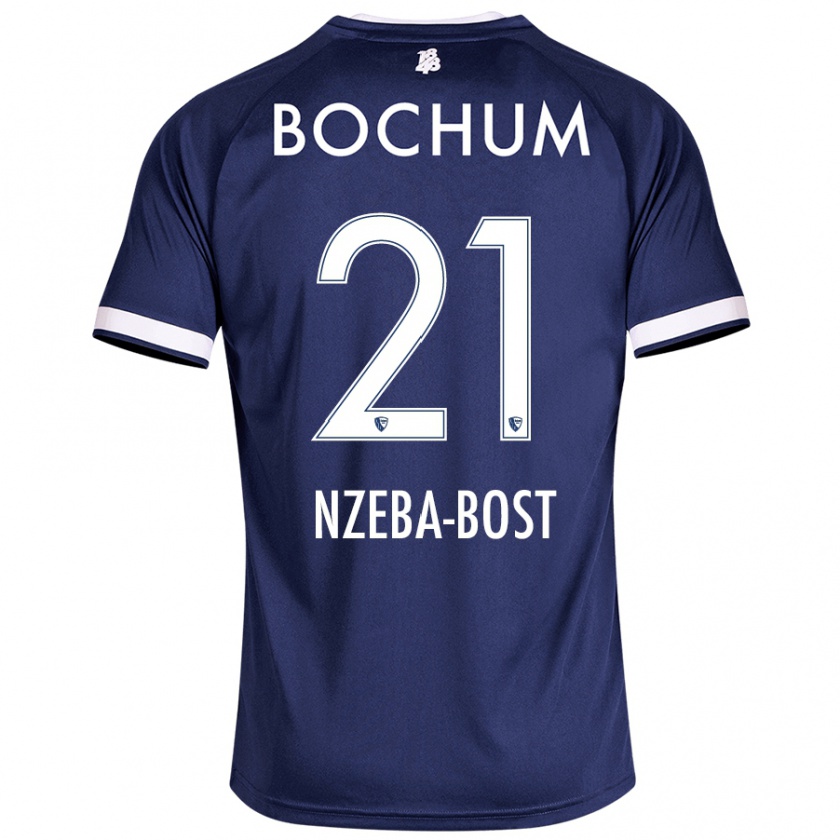 Kandiny Herren Jan Nzeba-Bost #21 Dunkelblau Heimtrikot Trikot 2024/25 T-Shirt