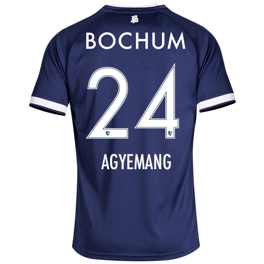 Kandiny Herren Donovan Agyemang #24 Dunkelblau Heimtrikot Trikot 2024/25 T-Shirt