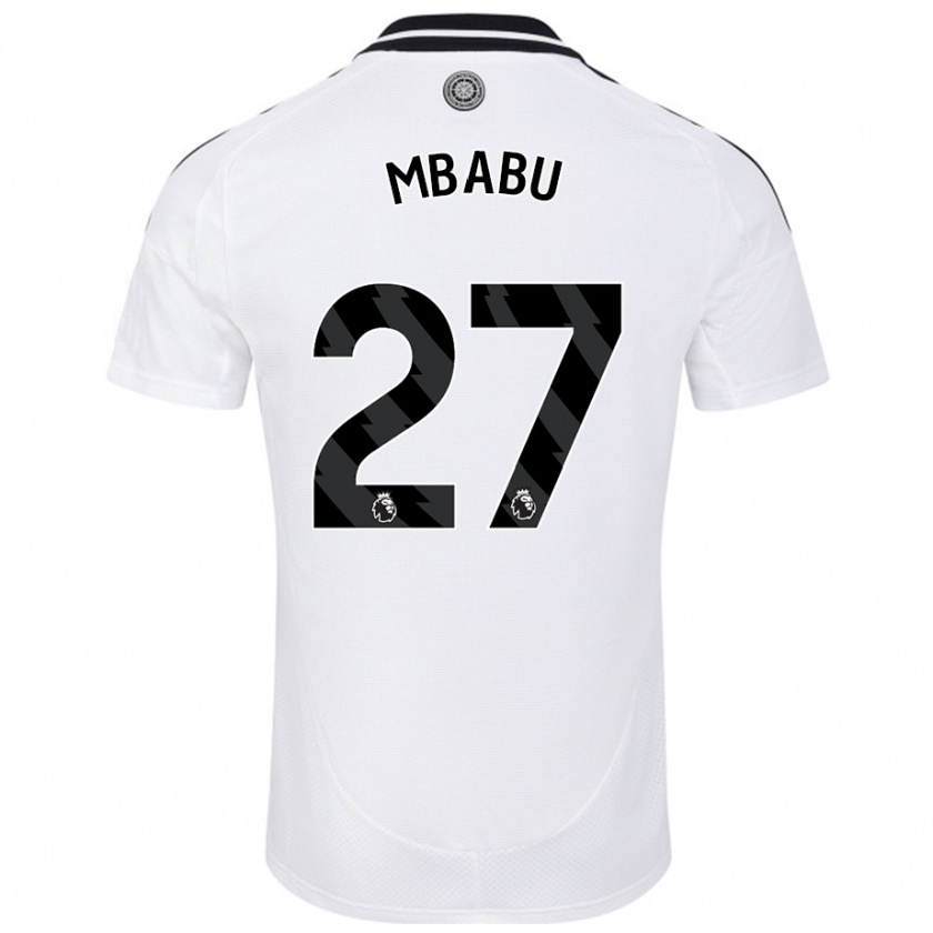 Kandiny Herren Kevin Mbabu #27 Weiß Heimtrikot Trikot 2024/25 T-Shirt