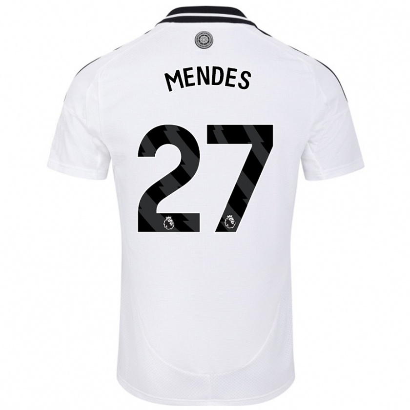 Kandiny Herren Megalie Mendes #27 Weiß Heimtrikot Trikot 2024/25 T-Shirt