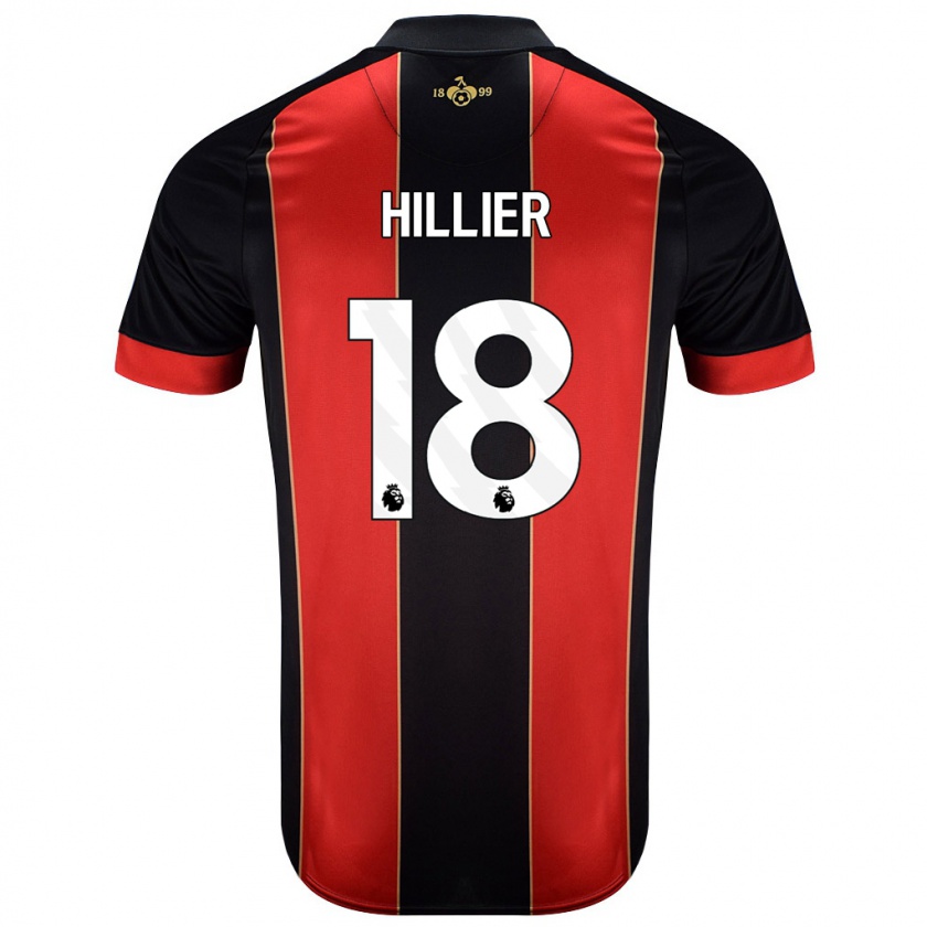 Kandiny Herren Gemma Hillier #18 Rot Schwarz Heimtrikot Trikot 2024/25 T-Shirt