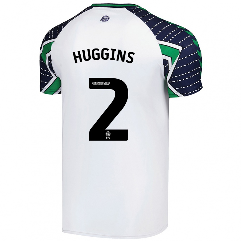 Kandiny Herren Niall Huggins #2 Weiß Auswärtstrikot Trikot 2024/25 T-Shirt