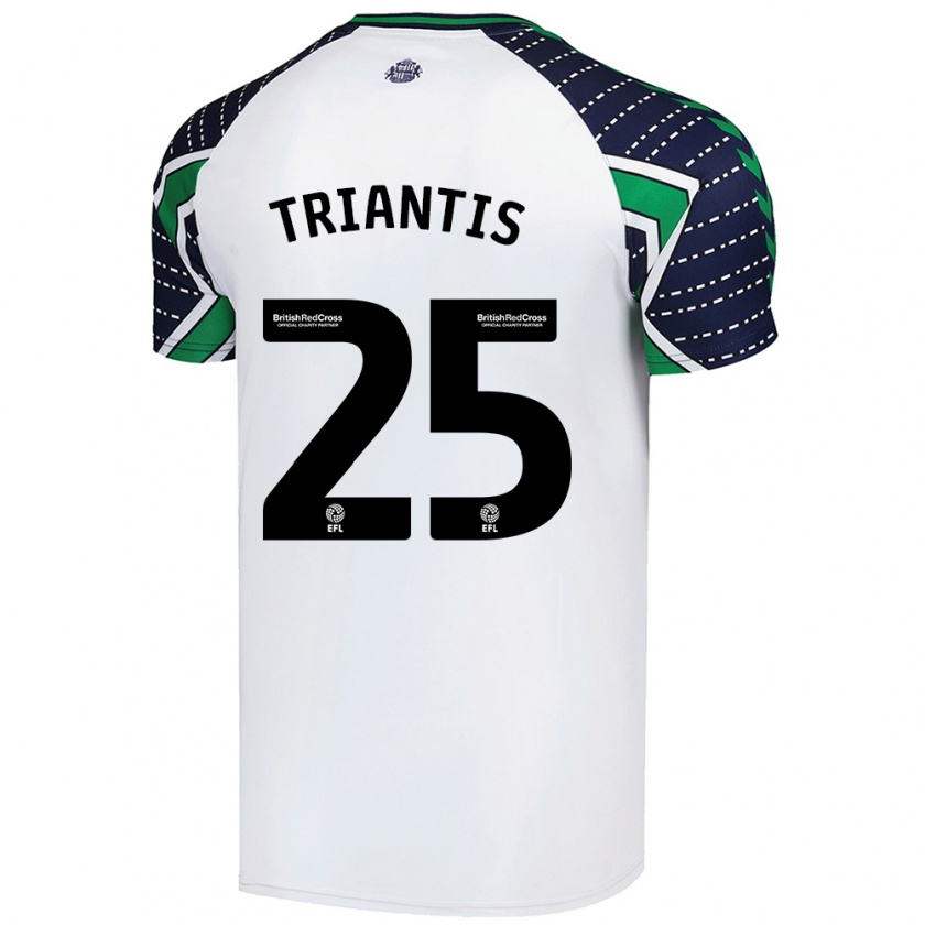 Kandiny Herren Nectarios Triantis #25 Weiß Auswärtstrikot Trikot 2024/25 T-Shirt