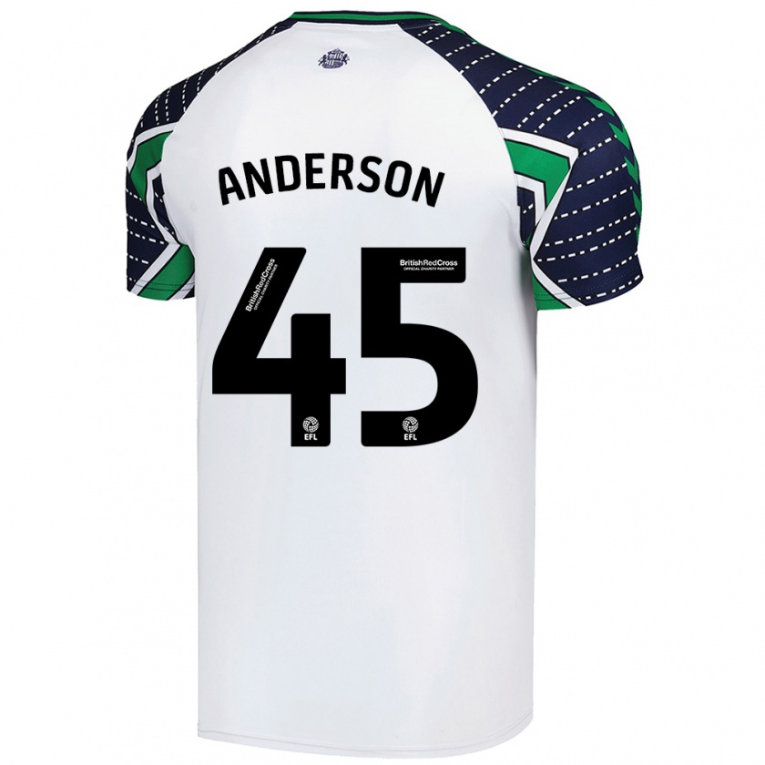 Kandiny Herren Joe Anderson #45 Weiß Auswärtstrikot Trikot 2024/25 T-Shirt