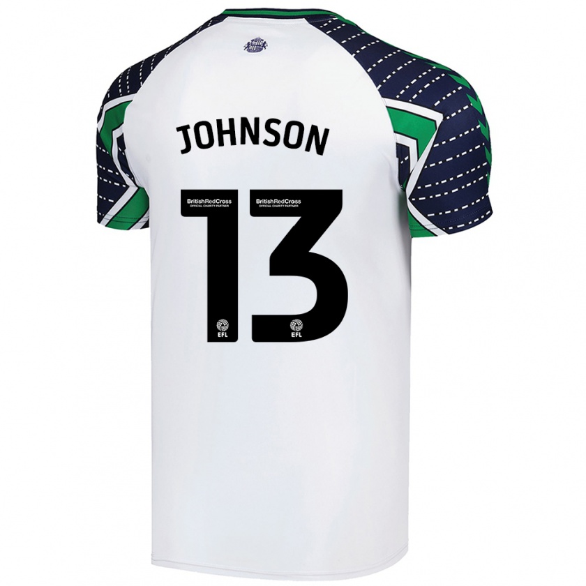 Kandiny Herren Zak Johnson #13 Weiß Auswärtstrikot Trikot 2024/25 T-Shirt