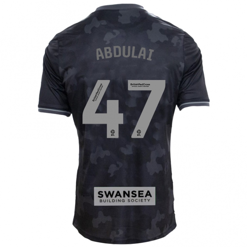 Kandiny Herren Azeem Abdulai #47 Schwarz Auswärtstrikot Trikot 2024/25 T-Shirt