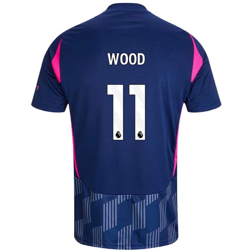 Kandiny Herren Chris Wood #11 Königsblau Rosa Auswärtstrikot Trikot 2024/25 T-Shirt