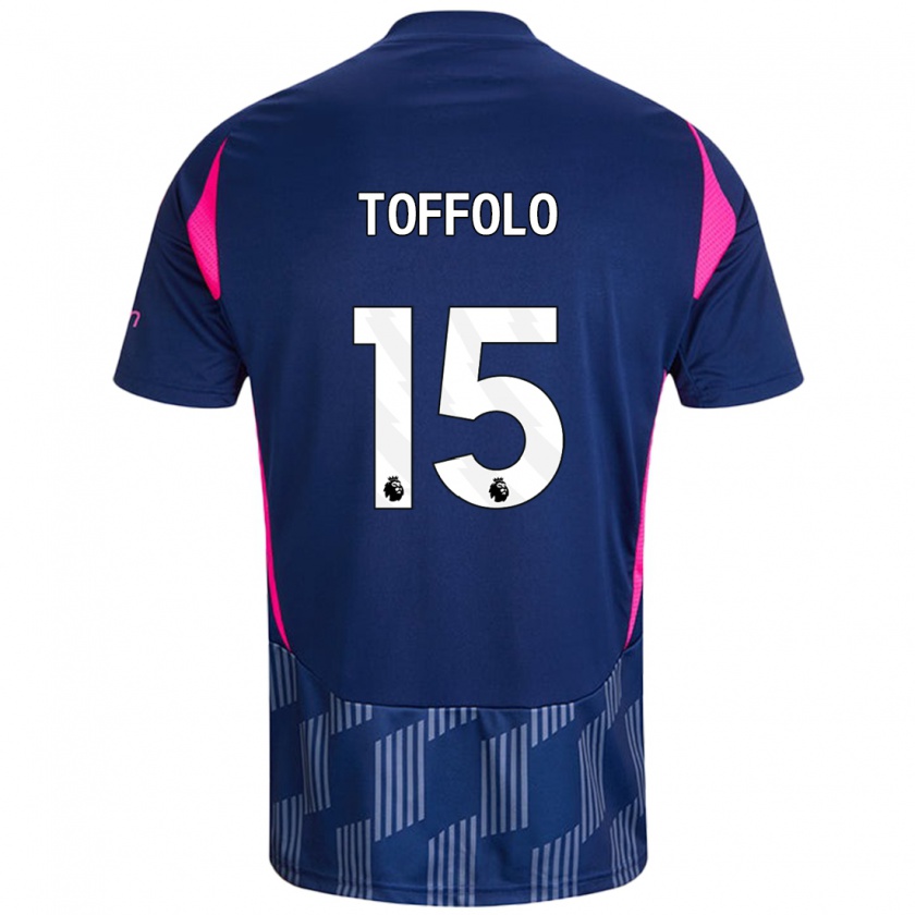 Kandiny Herren Harry Toffolo #15 Königsblau Rosa Auswärtstrikot Trikot 2024/25 T-Shirt