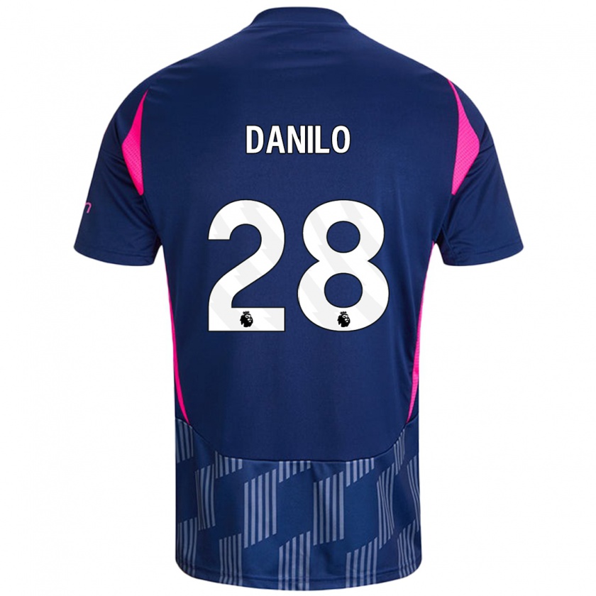 Kandiny Herren Danilo #28 Königsblau Rosa Auswärtstrikot Trikot 2024/25 T-Shirt