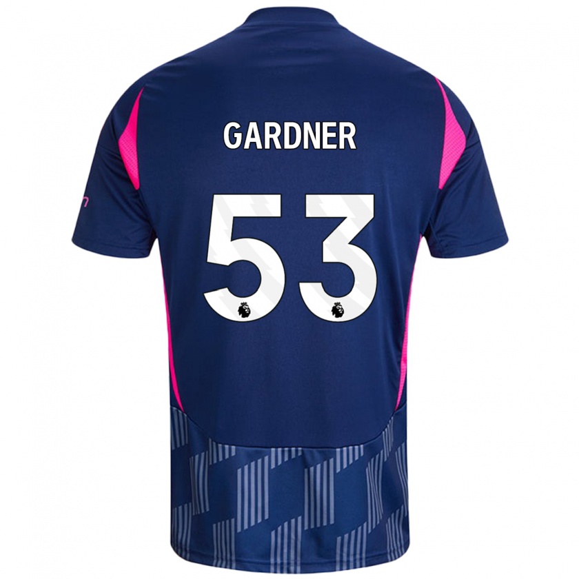 Kandiny Herren Joe Gardner #53 Königsblau Rosa Auswärtstrikot Trikot 2024/25 T-Shirt