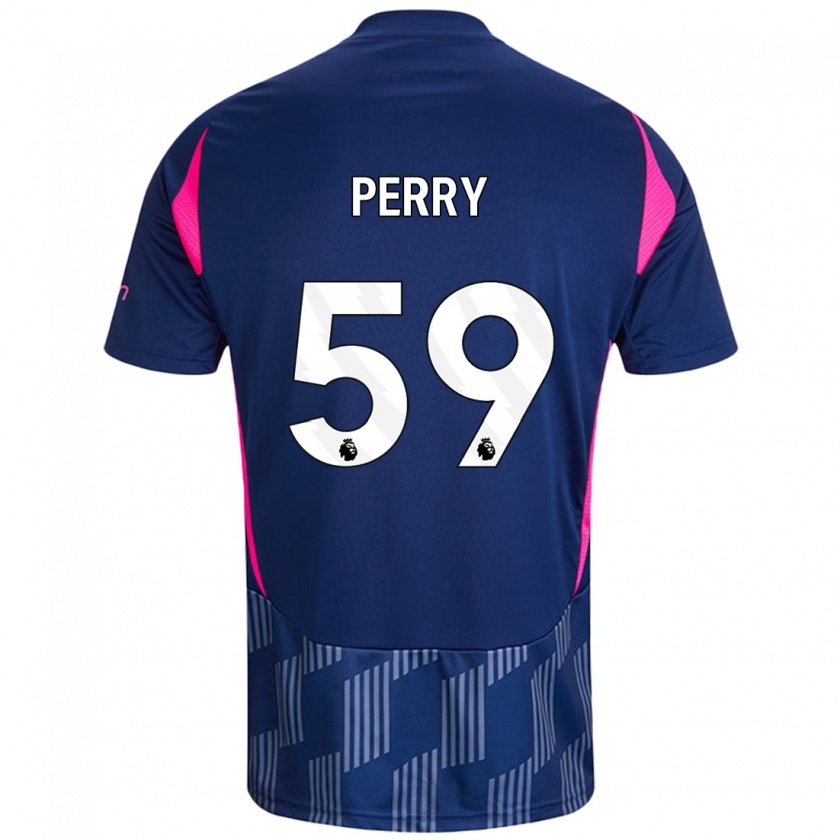 Kandiny Herren Ben Perry #59 Königsblau Rosa Auswärtstrikot Trikot 2024/25 T-Shirt