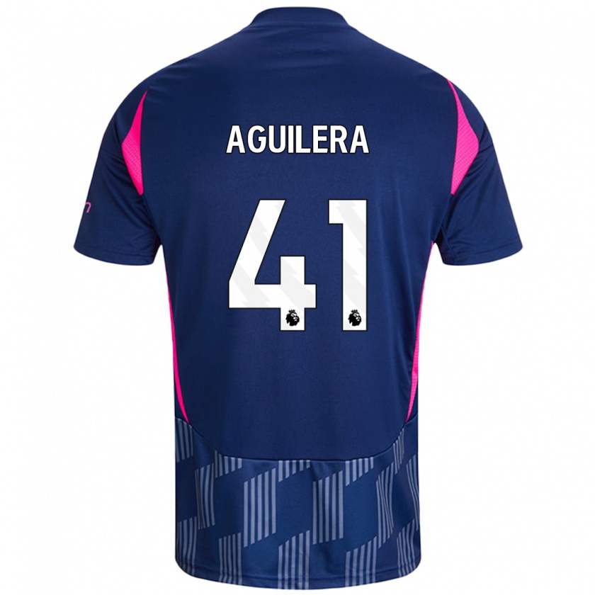 Kandiny Herren Brandon Aguilera #41 Königsblau Rosa Auswärtstrikot Trikot 2024/25 T-Shirt