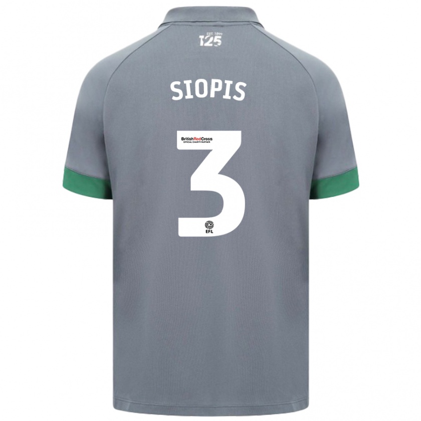 Kandiny Herren Manolis Siopis #3 Dunkelgrau Auswärtstrikot Trikot 2024/25 T-Shirt