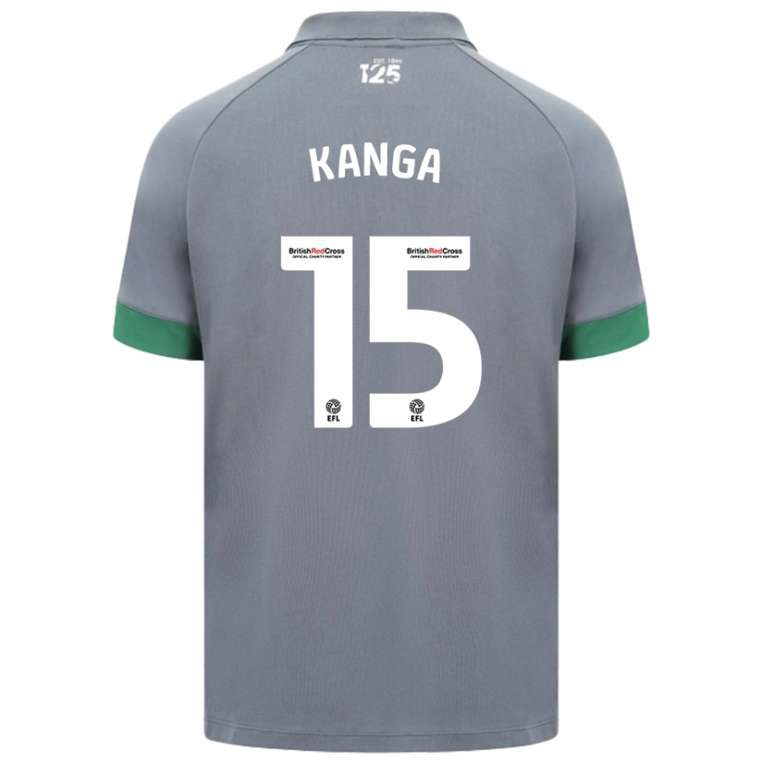 Kandiny Herren Wilfried Kanga #15 Dunkelgrau Auswärtstrikot Trikot 2024/25 T-Shirt