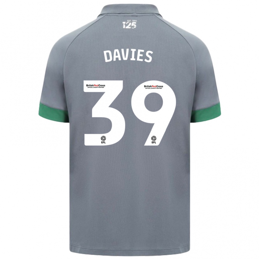 Kandiny Herren Isaak Davies #39 Dunkelgrau Auswärtstrikot Trikot 2024/25 T-Shirt