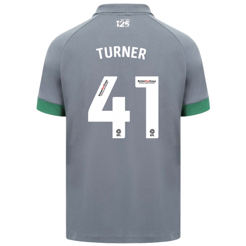 Kandiny Herren Matthew Turner #41 Dunkelgrau Auswärtstrikot Trikot 2024/25 T-Shirt