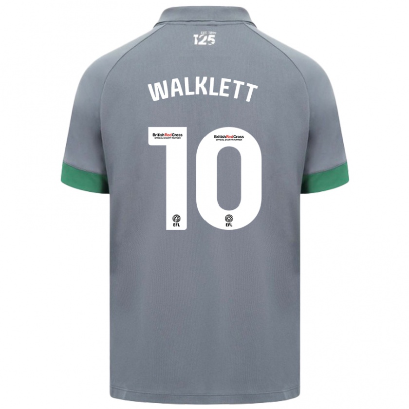 Kandiny Herren Kerry Walklett #10 Dunkelgrau Auswärtstrikot Trikot 2024/25 T-Shirt