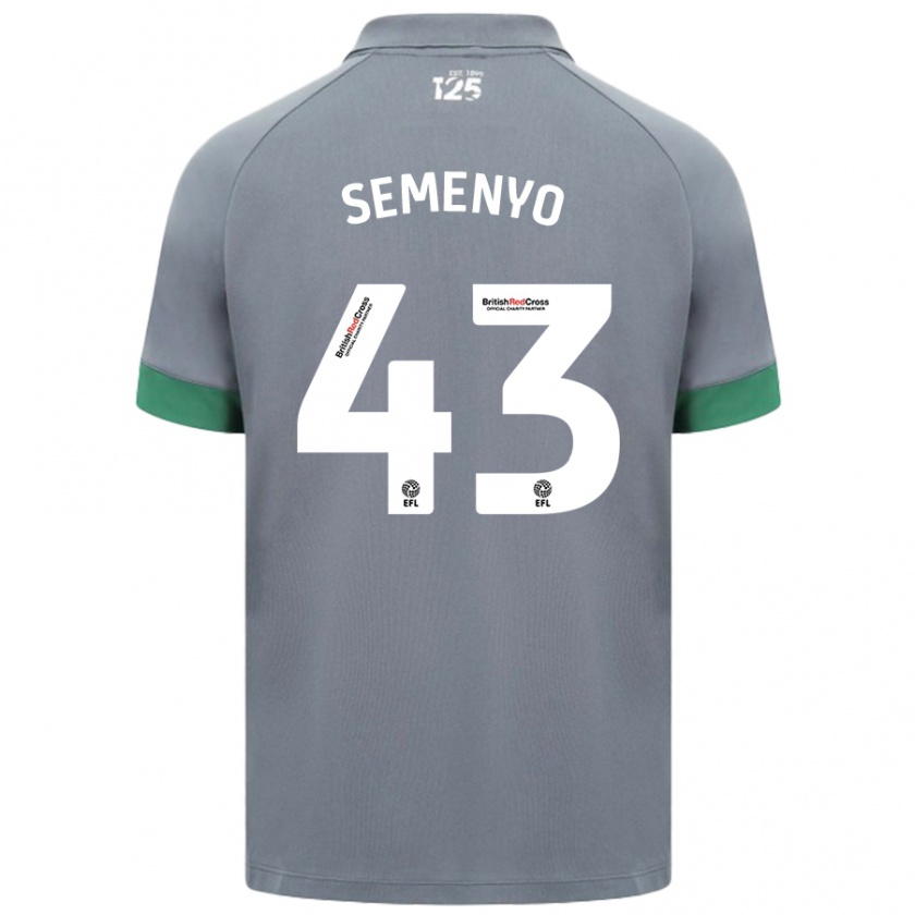 Kandiny Herren Jai Semenyo #43 Dunkelgrau Auswärtstrikot Trikot 2024/25 T-Shirt