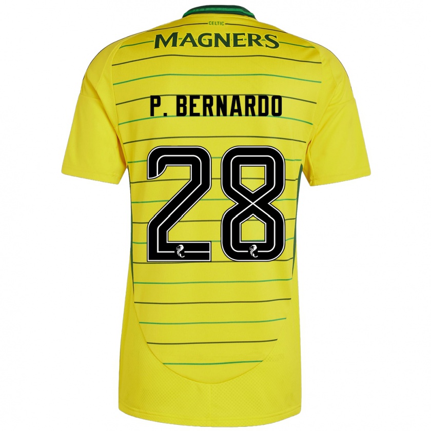 Kandiny Herren Paulo Bernardo #28 Gelb Auswärtstrikot Trikot 2024/25 T-Shirt