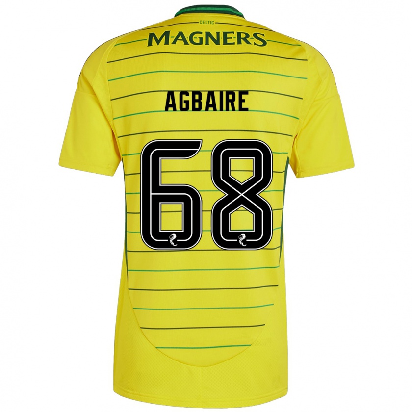 Kandiny Herren Lenny Agbaire #68 Gelb Auswärtstrikot Trikot 2024/25 T-Shirt